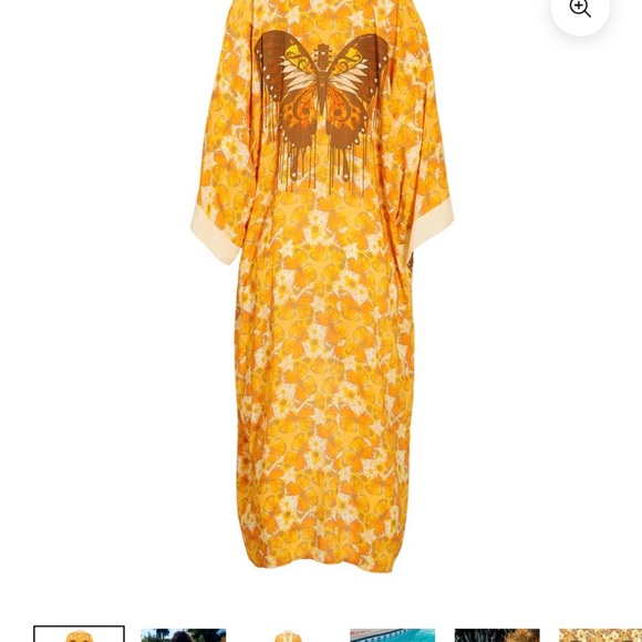 Vibrant Orange Floral Women's Robe - Picture 9 of 11